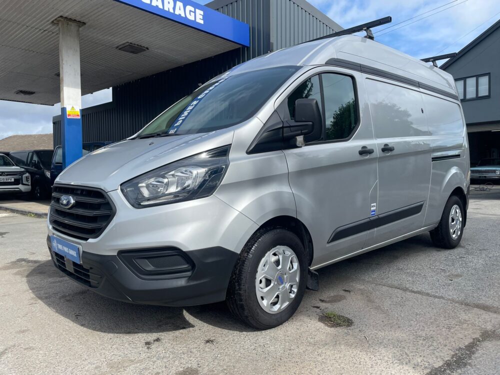Silver Ford Transit Custom high roof at Three Pines Garage